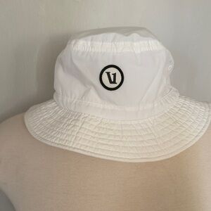 Vuori White Logo Bucket Hat